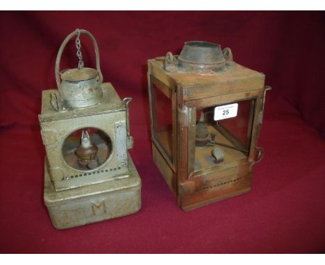 Two lamp interiors one marked BR(B) registration number 71205 