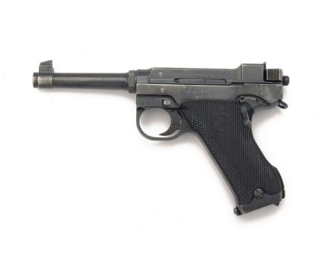 HUSQVARNA, SWEDEN A 9mm (PARA) SEMI-AUTOMATIC SERVICE-PISTOL, MODEL 'M40 LAHTI', serial no. 70489, with blued tapering 4 3/4i