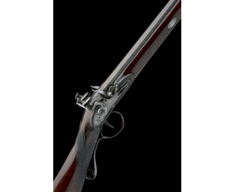 CLARKE, LONDON AN EXCEPTIONALLY RARE 20-BORE FLINTLOCK OVER-UNDER SPORTING-GUN, no visible serial number, circa 1795, with re