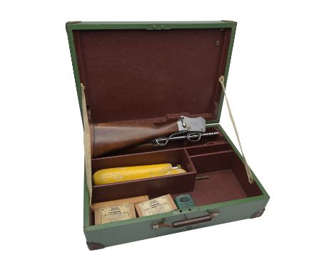 W. W. GREENER A SCARCE CASED MARTINI-ACTION 'GREENER'S LINE THROWING GUN', serial no. 6, dated to 1956, take-down example, pr