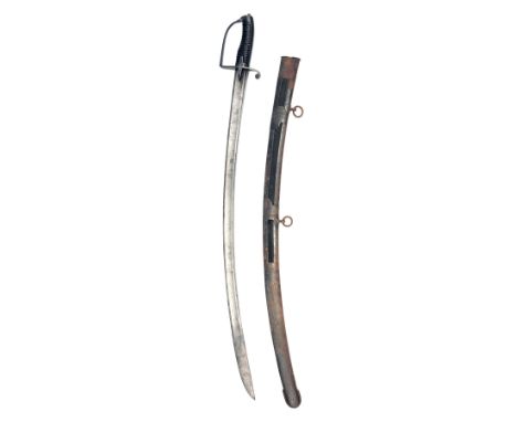 J.J. RUNKEL, SOLINGEN A SCARCE BRITISH 1788 PATTERN OFFICER'S SWORD, circa 1795, with curving 36in. blade, broad central full