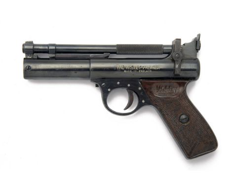 WEBLEY &amp; SCOTT, BIRMINGHAM A BOXED .22 BARREL-COCKING AIR-PISTOL, MODEL ''E' SERIES PREMIER', batch no. 1278, circa 1966,