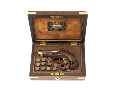 N.F.A Co, NEW YORK, USA A CASED .41 DUAL IGNITION DELUXE DERRINGER, MODEL 'WILLIAMSON'S PATENT', serial no. 2724, manufacture