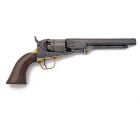 COLT, USA A .36 PERCUSSION REVOLVER MODEL 'POCKET MODEL OF NAVY CALIBRE', serial no. 5909, for circa 1863/64, with octagonal 