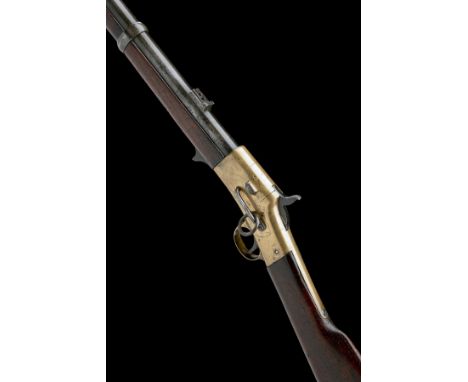 GREENE RIFLE WORKS, USA A SCARCE 56-50 (RIMFIRE) SINGLE-SHOT CARBINE, MODEL 'WARNER'S PATENT', serial no. 2080, one of 2500 2