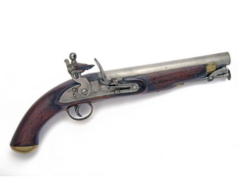 E. &amp; W. BOND, LONDON A SCARCE .750 FLINTLOCK SERVICE PISTOL FROM THE STEAMER 'PLEIAD', no visible serial number, circa 18