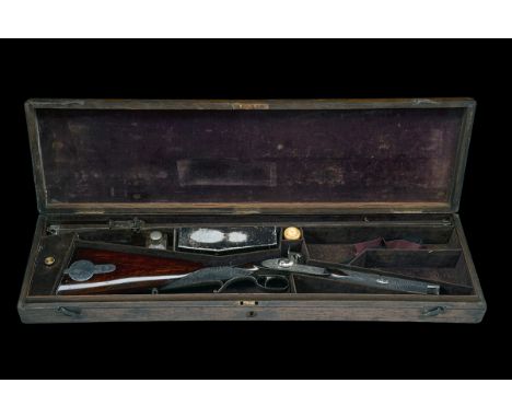 PARKER, FIELD &amp; SONS, LONDON A CASED 54-BORE PERCUSSION SINGLE-BARRELLED PARK-RIFLE, serial no. 10458, circa 1855, with b