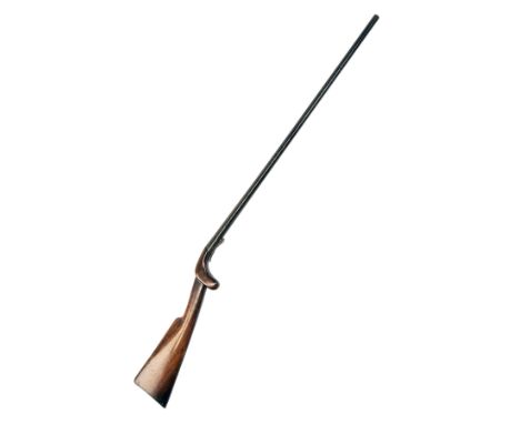 A 28-BORE PERCUSSION UNDER-HAMMER WALKING-STICK SHOTGUN WITH DETACHABLE SHOULDER-STOCK, UNSIGNED, no visible serial number, E