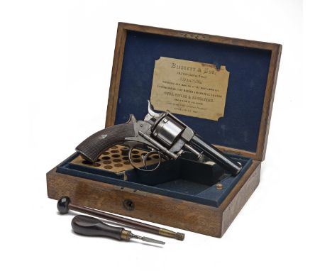 BLISSETT, LIVERPOOL A CASED .442 OVERCOAT REVOLVER, MODEL 'WEBLEY BULLDOG TYPE', serial no. 11, possibly Belgian produced but