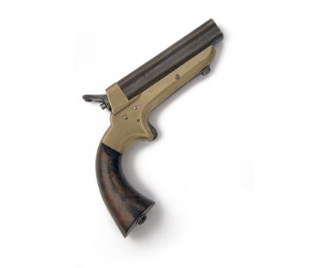 TIPPING & LAWDEN, AN UNUSUAL AND RARE .34 (RIMFIRE) OVERSIZED FOUR-BARRELLED OVERCOAT-PISTOL, MODEL 'SHARP'S PATENT', serial 