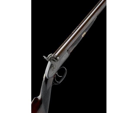 BECKWITH, LONDON A FINE CASED 15-BORE PERCUSSION DOUBLE-RIFLE FOR DANGEROUS GAME, serial no. 2747, circa 1850, with expertly 