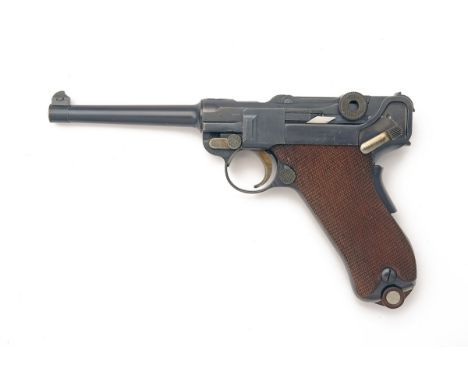 DWM, GERMANY A 7.65mm (.30 LUGER) SEMI-AUTOMATIC SERVICE-PISTOL, MODEL '1906 SWISS LUGER', serial no. 10093, for 1909, with 4