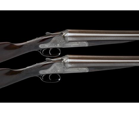 CHARLES LANCASTER A PAIR OF 12-BORE ASSISTED-OPENING BACK-ACTION SIDELOCK EJECTORS, serial no. 8356 / 7, for 1899, 30in. fine