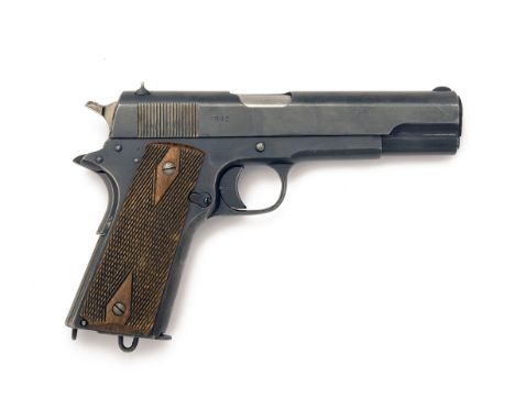 KONGSBERG, NORWAY A SCARCE 11.25mm (.45 ACP) SEMI-AUTOMATIC SERVICE-PISTOL, MODEL 'M1914', serial no. 27712, dated for 1941 a