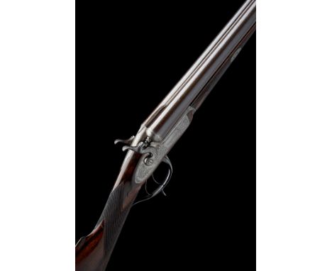 WIGGAN & ELLIOTT A SCARCE 12-BORE HENRY ELLIOTT 1863 PATENT PUSH-FORWARD UNDERLEVER ROTATING SINGLE-BOLT SNAP-ACTION BAR-IN-W