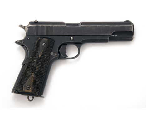 KONGSBERG, NORWAY  A SCARCE 11.25mm (.45 ACP) SEMI-AUTOMATIC SERVICE-PISTOL, MODEL 'M1914', serial no. 30594, dated for 1945 