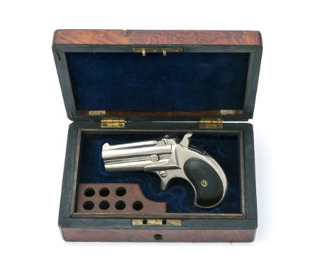 REMINGTON ARMS CO., USA A CASED 41 (RIMFIRE) OVER-UNDER VEST-PISTOL, MODEL 'DOUBLE DERRINGER', serial no. 510, type II (or mo