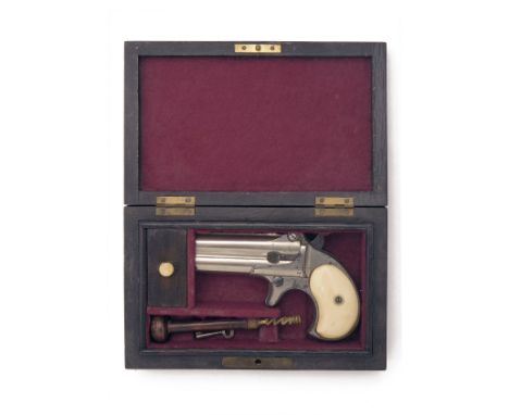 REMINGTON ARMS CO, USA A CASED .41 (RIMFIRE) OVER-UNDER DERRINGER-PISTOL, MODEL 'DOUBLE-DERRINGER', serial no. 564, type II (