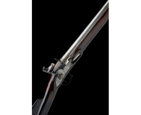 WOOD, LONDON A RARE .760 FLINTLOCK MUSKET, MODEL 'BRIGHT SEA-SERVICE', gun number 15, dated for 1748, with brushed bright rou