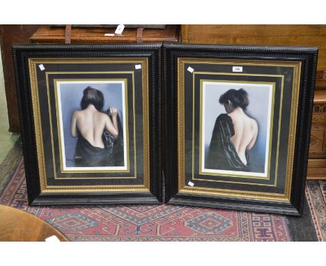 After Domingo, a pair, Portrait of Carla, signed and numbered 536/850 in pencil, prints, framed