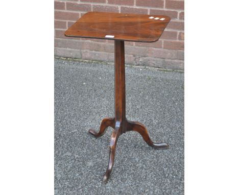 A mahogany occasional table, tripod base, pad feet