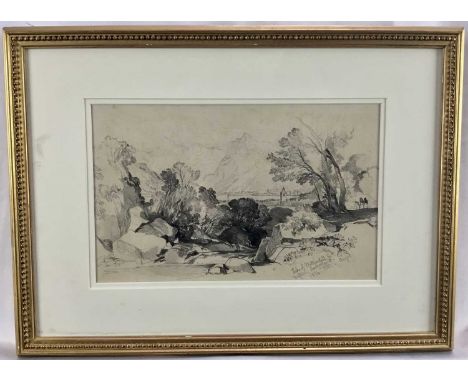 Early 19th century pencil sketch, Switzerland, inscribed, 18cm x 29cm, in glazed gilt frame
Provenance: From the Estate of Do