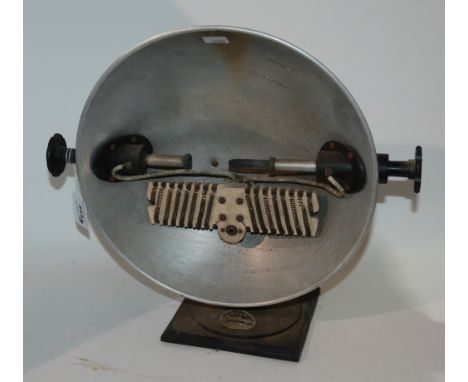 A vintage sun lamp, propeller table light, angle poise lamp etc Condition Report: Available upon request