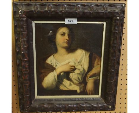 ITALIAN SCHOOL Portrait of a lady, oleograph, 27 x 23cm Condition Report: Available upon request