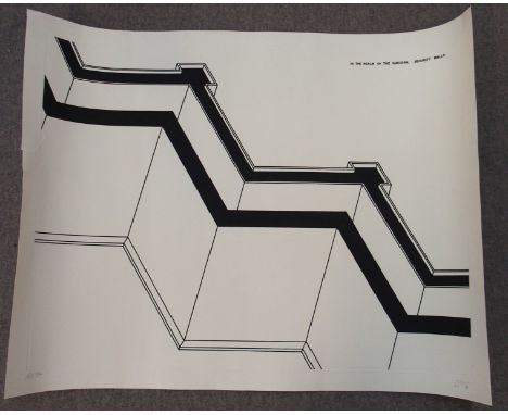 ROBERT MORRIS In The Realm of The Carceral, a/p, 6/20,dated, (19)79, 93 x 121cm, AFTER WARHOL Chairman Mao four portrait head