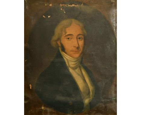 19th Century French School, portrait of a gentleman, oil on canvas, 24.75" x 20.75" (63 x 53cm).