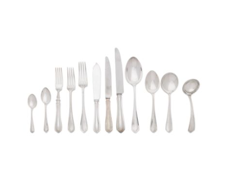 A silver Elizabeth pattern table service of flatware and cutleryRoberts &amp; Belk, Sheffield 1979 and knives 1973 - 1979 Pre