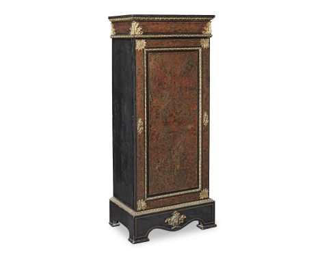 A Napoleon III ormolu mounted tortoiseshell and brass 'Boulle' marquetry hauteur d'appui or pier cabinet by Charles-Guillaume