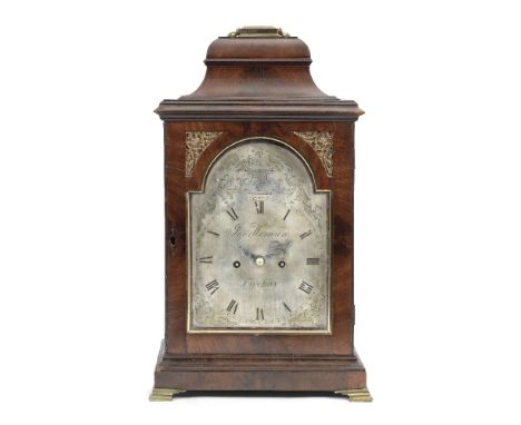 A George III brass mounted mahogany table bracket clockthe dial signed for John Harrison, London the rectangular case with in