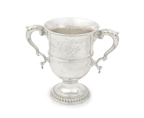 An early George III silver two-handled cupWilliam &amp; James Priest, London 1765 Slightly tapering form with flared rim, eng