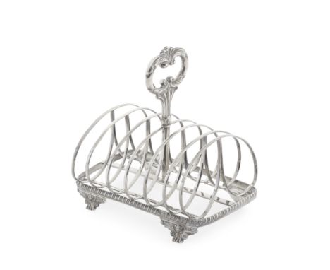 A collection of silver itemsvarious makers and datesComprising: a toast rack, William Fountain, London 1824, rectangular form