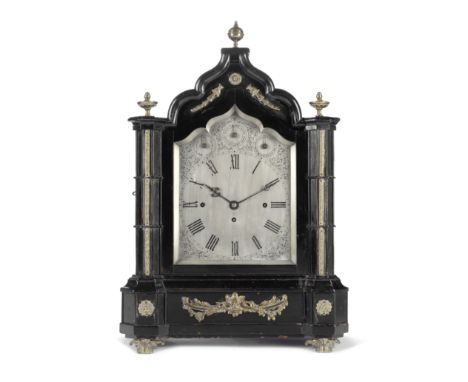 A third quarter 19th century ebonised and brass mounted chiming bracket clockthe movement signed Ashworth &amp; Co. Mancheste