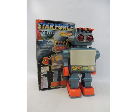 A boxed circa 1970s Star Force robot, with inner packaging, untested.