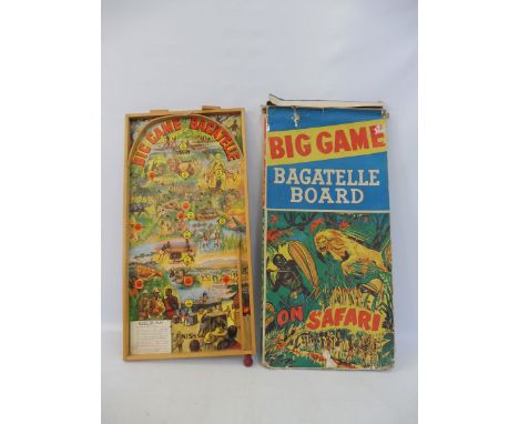 A Big Game Bagatelle Board 'On Safari' in original box, the board in excellent condition.