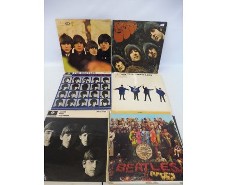 Six Beatles albums some first pressings, Beatles For Sale, Rubber Soul, Help, Serg. Peppers, USA copy, With the Beatles and H