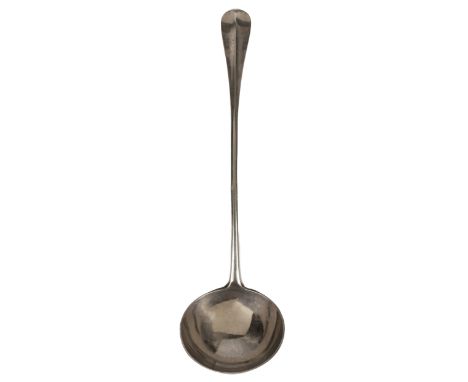 * Soup Ladle. A Victorian silver soup ladle by Josiah Williams &amp; Co, London, 1897, of plain form, 33.5 cm long, 298g QTY: