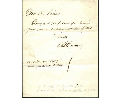 DUMAS ALEXANDRE: Pere (1802-1870) French novelist and playwright whose works include The Three Musketeers (1844). A good A.L.