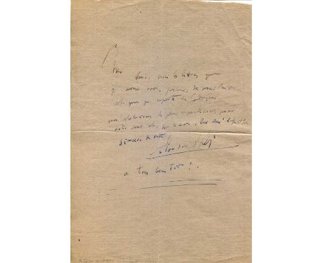 DALI SALVADOR: (1904-1989) Spanish Surrealist Painter. A very good A.L.S., Salvador Dali, one page, brown paper, 4to, n.p., n