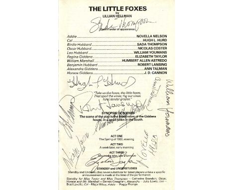 TAYLOR ELIZABETH: (1932-2011) English actress, Academy Award winner. A printed 8vo programme for a performance of The Little 