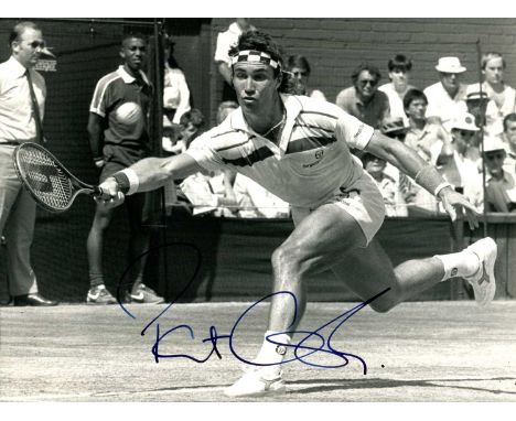 TENNIS: A good, small selection of signed photographs of various sizes, 8 x 10 (1) and slightly smaller, by various tennis pl