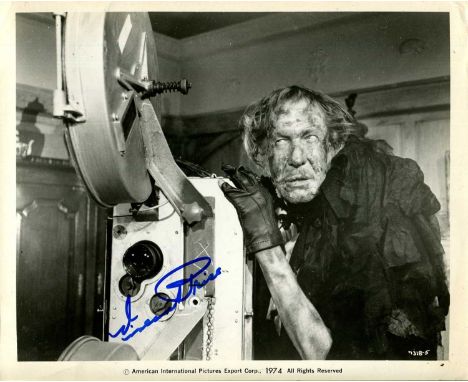 HORROR FILMS: Selection of signed 8 x 10 photographs by various film actors and actresses, each of the images depicting them 