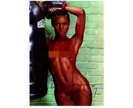 JONES GRACE: (1948- ) Jamaican Singer, Model and Actress, remembered for her portrayal of May Day, the lover of Max Zorin and
