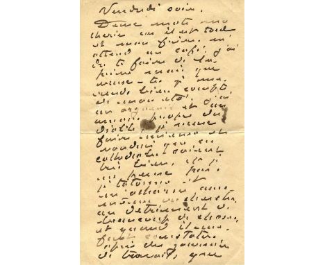 MONET CLAUDE: (1840-1926) French Impressionist painter. A good A.L.S., Claude Monet, two pages (written to the first and four