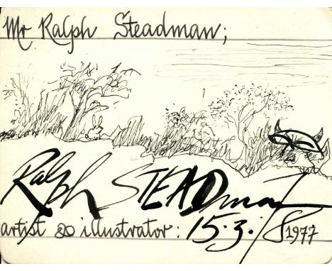STEADMAN RALPH: (1936- ) British illustrator, best known for his collaboration with the American writer Hunter S. Thompson. A