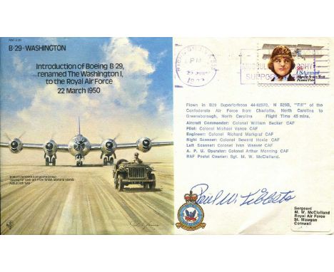 ENOLA GAY: Paul W. Tibbets (1915-2007) American Brigadier General in the United States Air Force, pilot of the Enola Gay, the