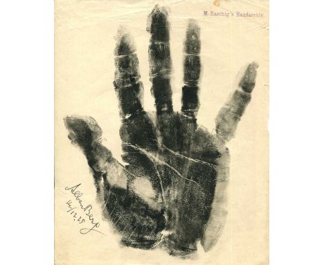 BERG ALBAN: (1885-1935) Austrian composer. A highly unusual signed hand-print, one page, 8vo (approximately 17 x 21 cm), n.p.